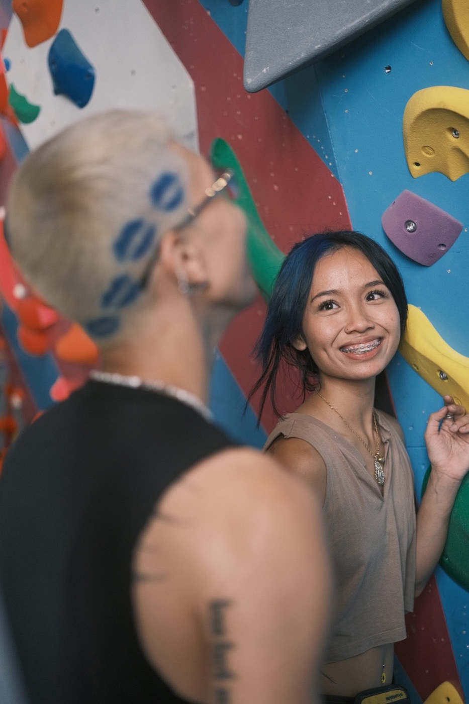 A group climbing together at BFF Climb