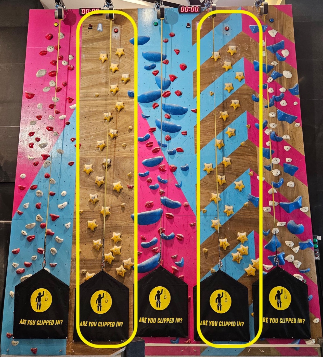 Young climber on a BFF high wall