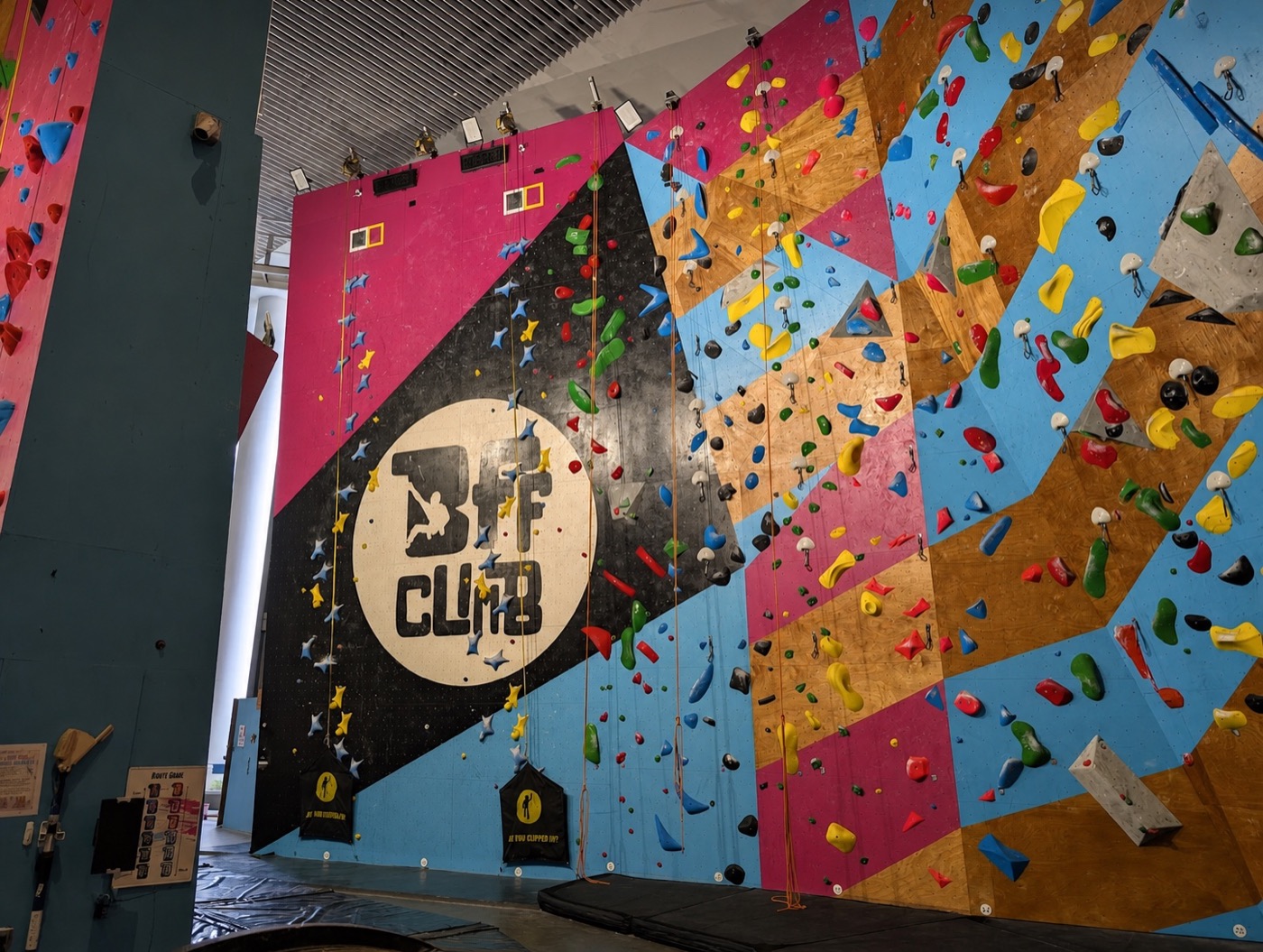 Climbing at BFF Climb Tampines Hub
